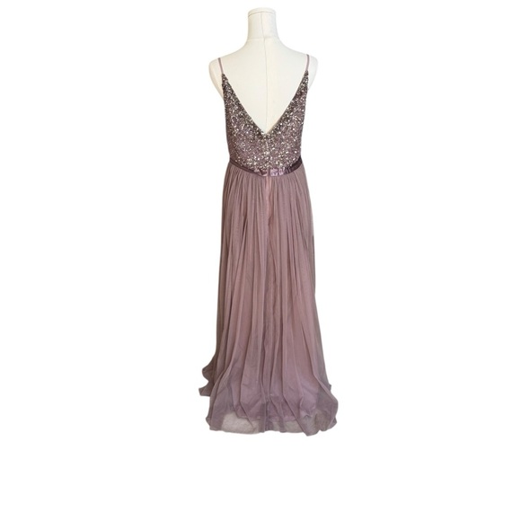 BHLDN - Avery Elegant Mauve Evening Gown Sz 10 - Picture 5 of 10